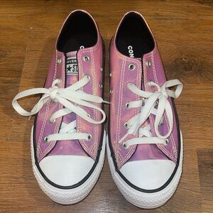 Converse Pink Iridescent Glitter Sneakers
